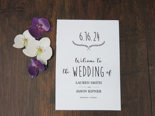 Hermosas invitaciones de boda DIY con orquídeas para tu gran día