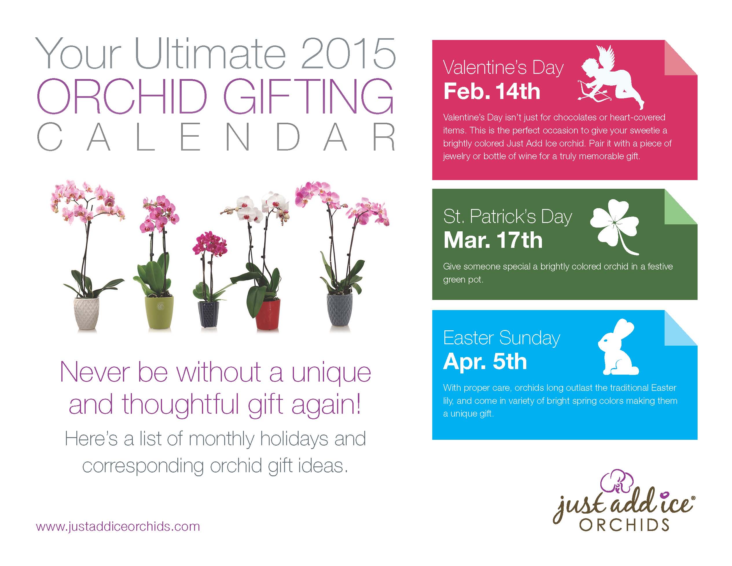 Su mejor calendario de regalos de orquídeas para 2015