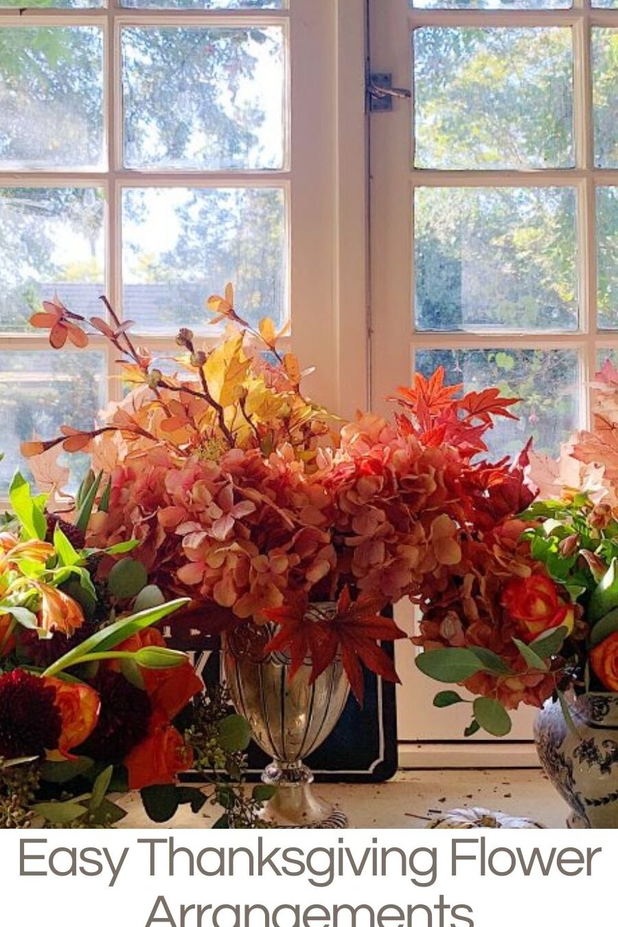 Arreglo floral de Acción de Gracias de bricolaje en tu propio jardín